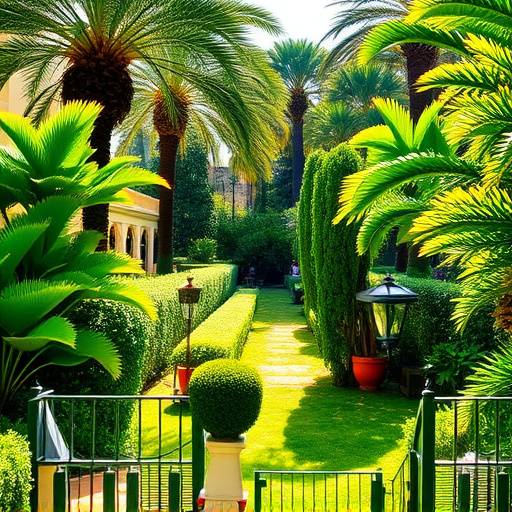 Jardines exuberantes del Marbella Club Hotel.
